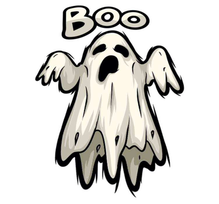 Halloween vinyylimatto kummitus boo hahmo - Tenstickers