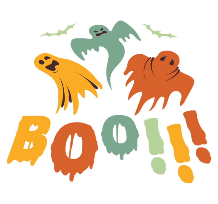Halloween vinyylimatto kummitus boo - Tenstickers