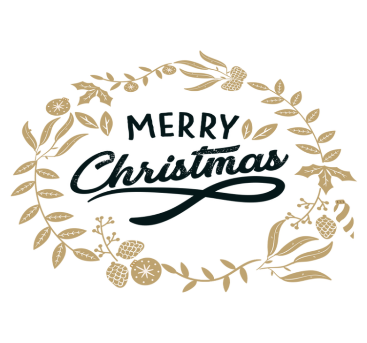 Jouluinen vinyylimatto kukkakuvioisella brodeerauksella - Tenstickers