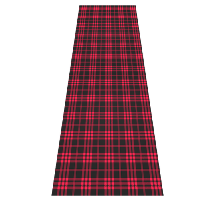 Jouluinen vinyylimatto tartan-kuvio jääkaappiin - Tenstickers