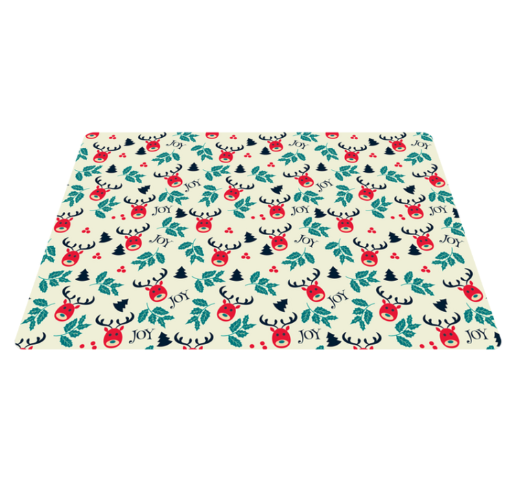 Jouluinen vinyylimatto ilo ja porot läppäri - Tenstickers