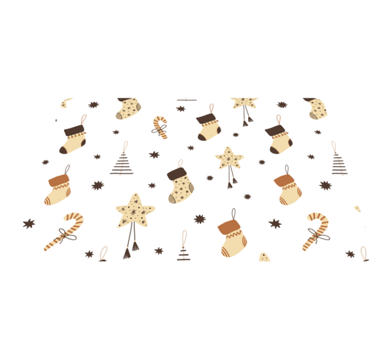 Jouluinen vinyylimatto kimaltava lahjakuvio - Tenstickers