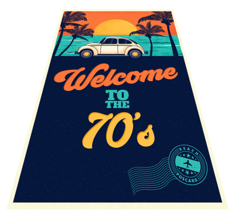 Tervetuloa 70-luvulle vintage vinyylimatto - Tenstickers