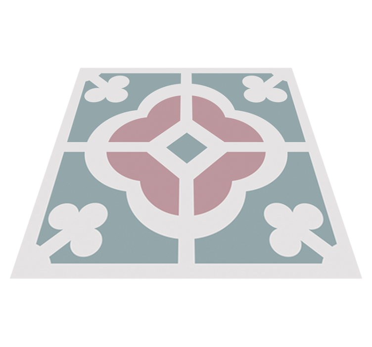 Keittiön vinyylimatto kukkakuviolla - Tenstickers