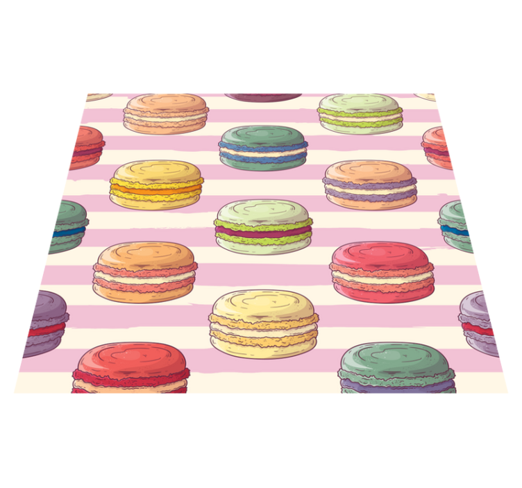 Retro macarons keittiön vinyylimatto - Tenstickers