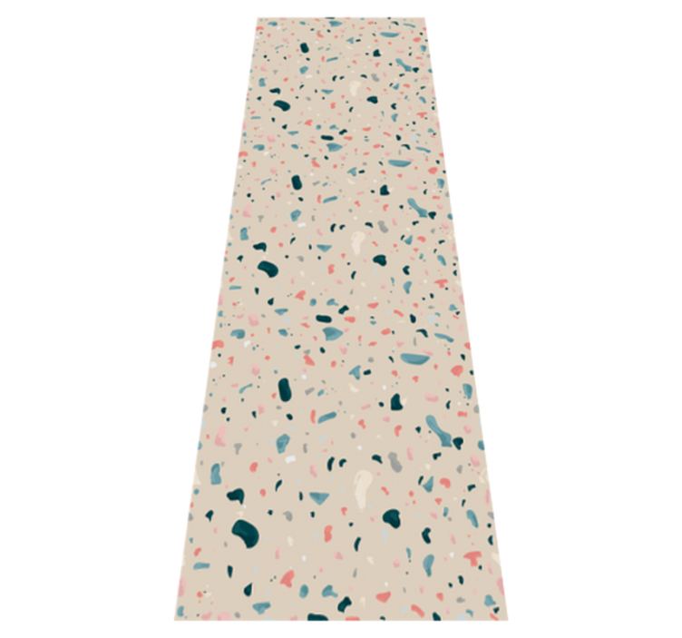 Käsinmaalattu terrazzo-kuvio keittiön vinyylimatto - Tenstickers