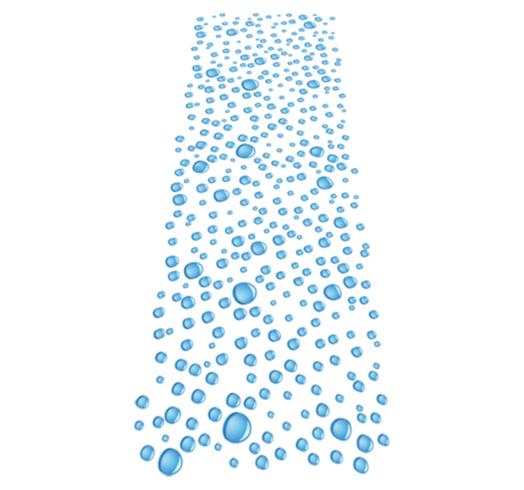 Vesipisarat kylpyhuoneen vinyylimatto - Tenstickers