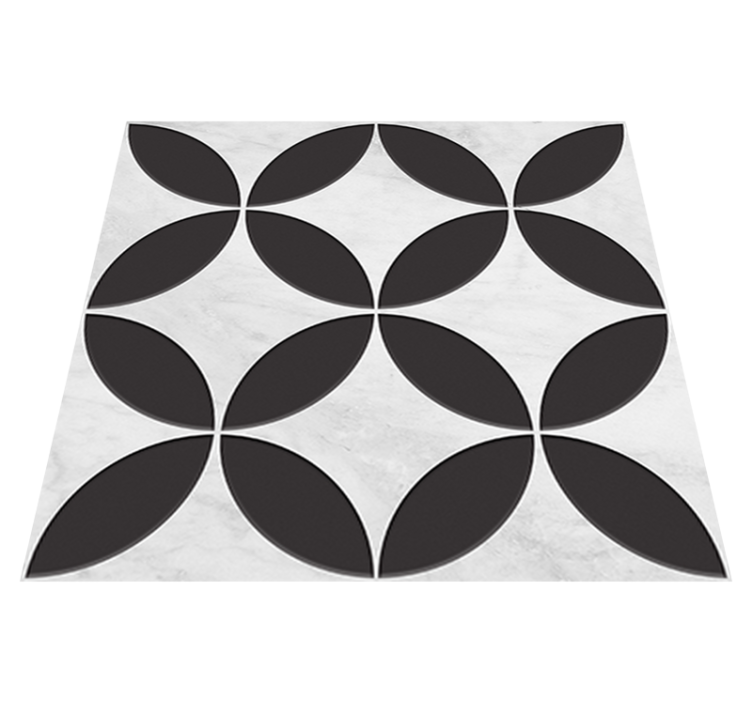 Kylpyhuoneen vinyylimatto kukkakuviolla - Tenstickers