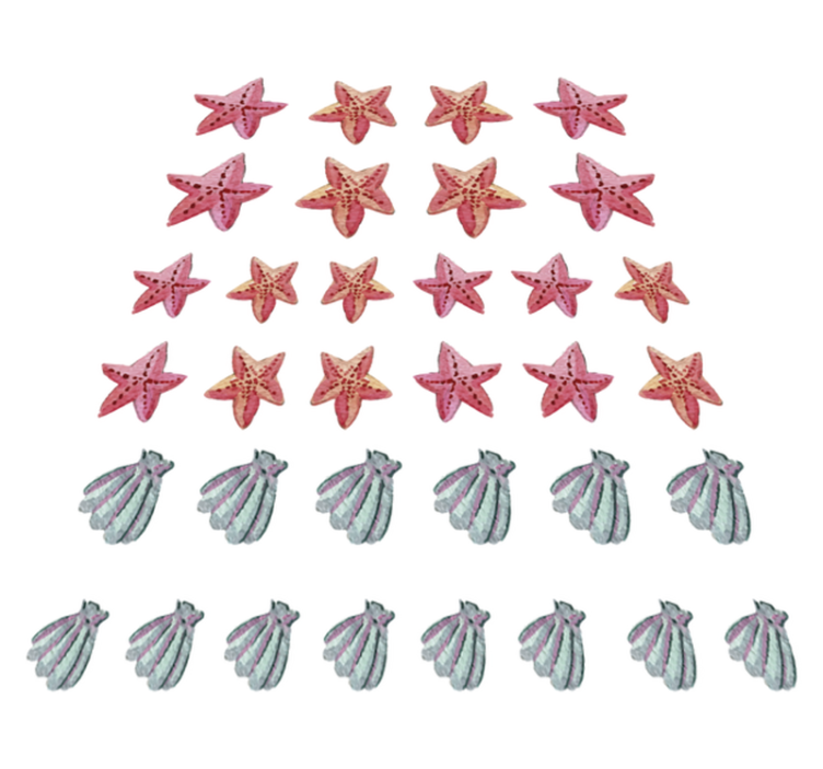 Kylpyhuoneen vinyylimatto meritähti - Tenstickers