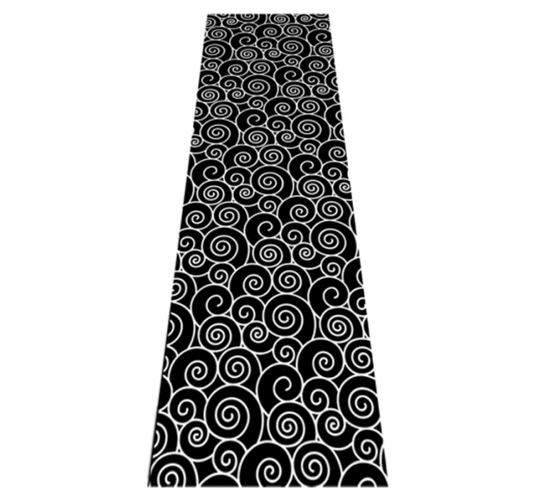 Ympyrät ja aallot kylpyhuoneen vinyylimatto - Tenstickers