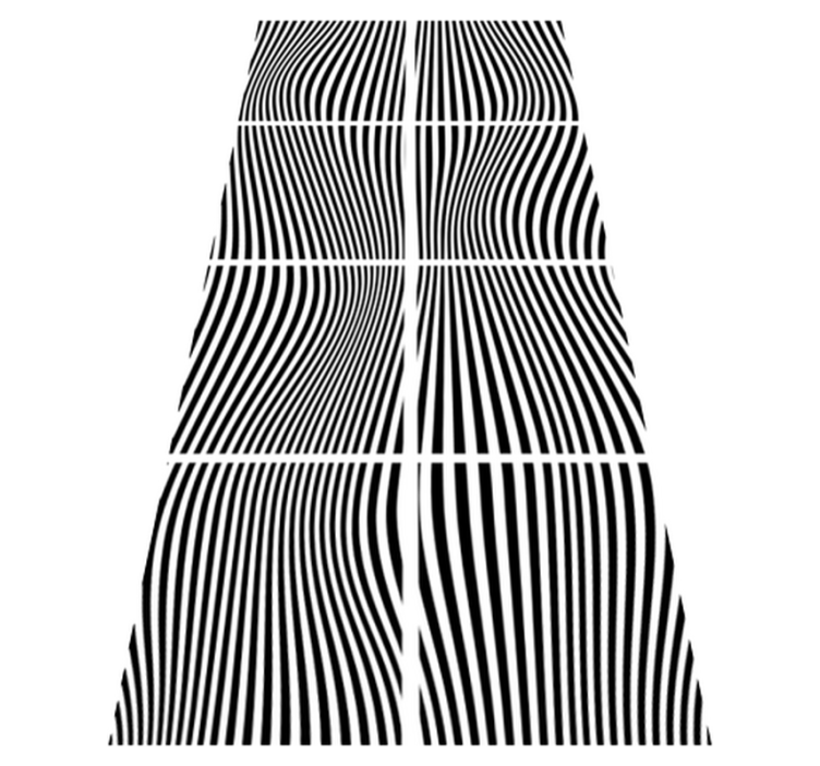 Aaltoilevat neliöt kylpyhuoneen vinyylimatto - Tenstickers