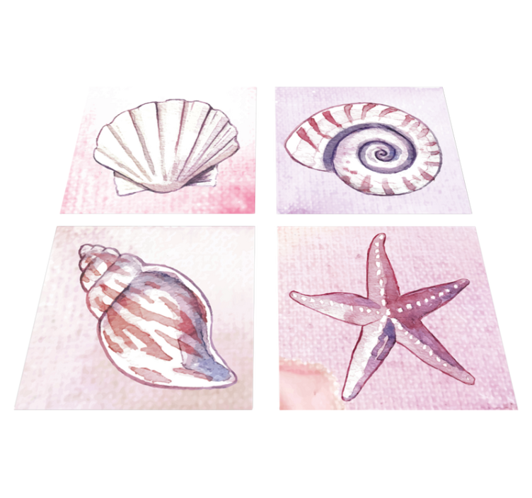 Merielämäkuvioinen kylpyhuoneen vinyylimatto - Tenstickers