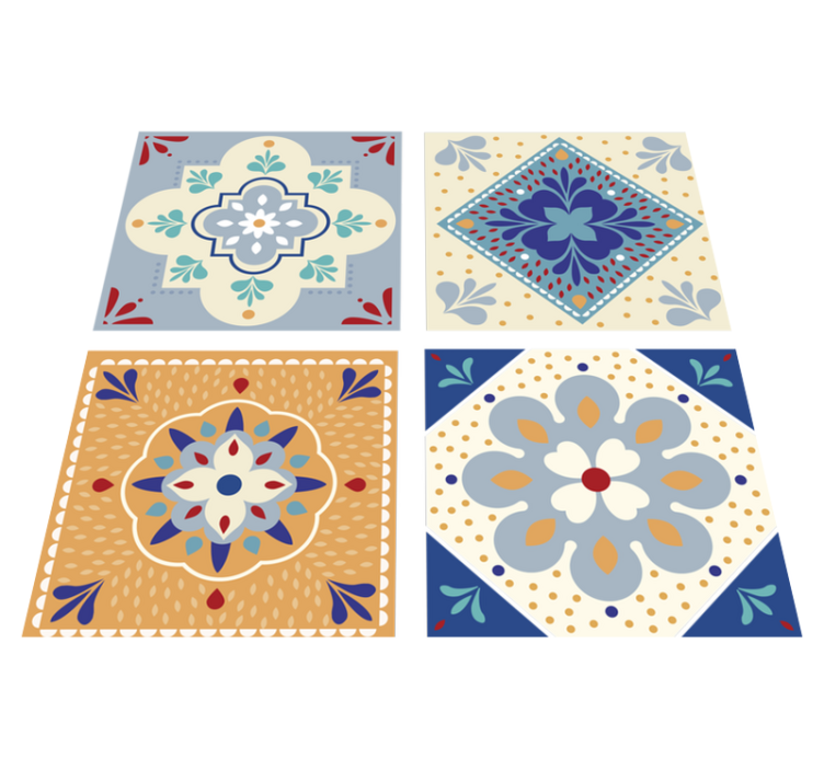 Kylpyhuoneen vinyylimatto värikäs sävyvalikoima - Tenstickers