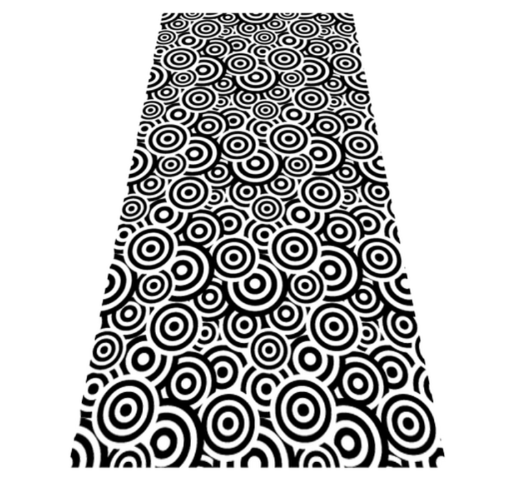 Kylpyhuoneen vinyylimatto pyöreäkuvioisena - Tenstickers