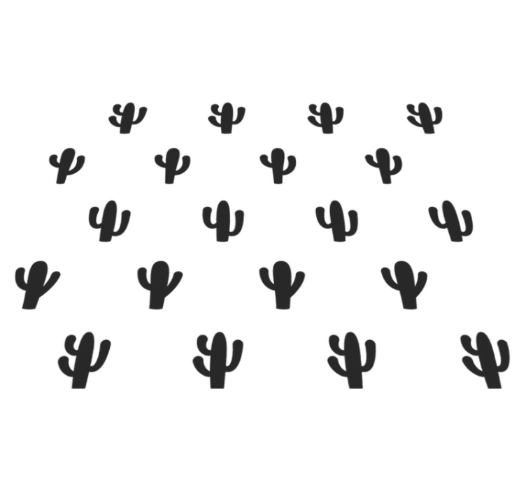 Kaktuskuvioinen kukka vinyylimatto - Tenstickers