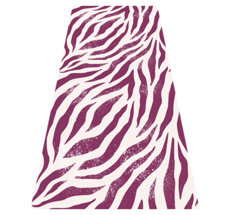 Purppura ja valkoinen seepra kuvio vinyylimatto - Tenstickers