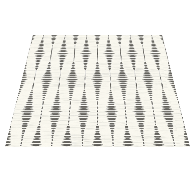 Rabaul ikat harmaa ja beige geometrinen vinyylimatto - Tenstickers