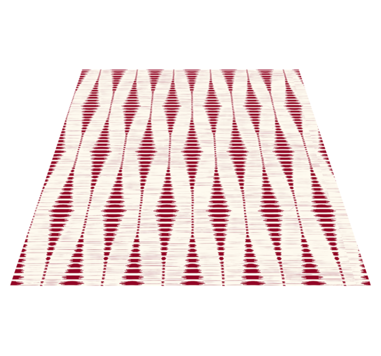 Punainen rabaul ikat geometrinen vinyylimatto - Tenstickers