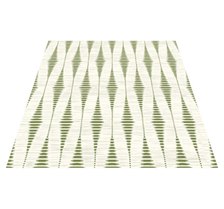 Sammalenvihreä rabaul ikat geometrinen vinyylimatto - Tenstickers