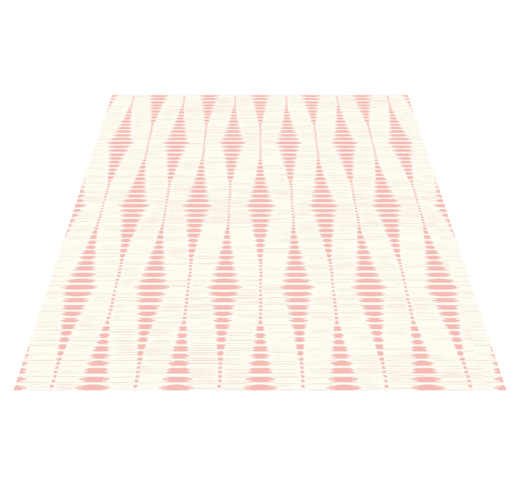 Pastellipinkki rabaul ikat geometrinen vinyylimatto - Tenstickers