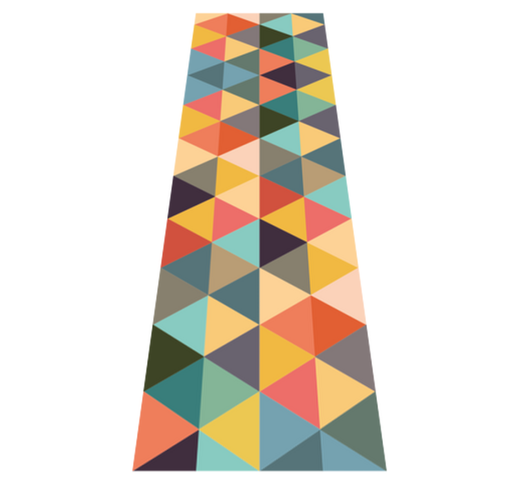 Moniväriset geometriset kuviot vinyylimatto - Tenstickers