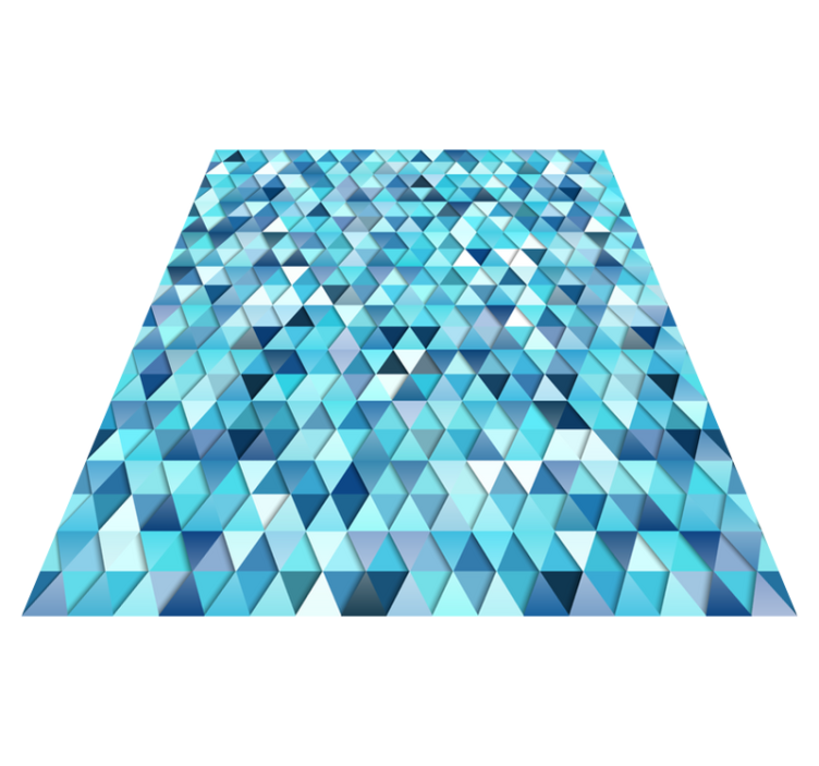 Geometrinen sininen abstrakti vinyylimatto - Tenstickers