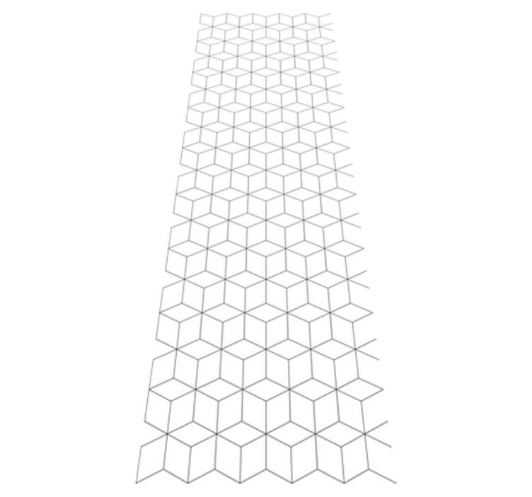 Geometrinen kuutioiden kuvio vinyylimatto - Tenstickers