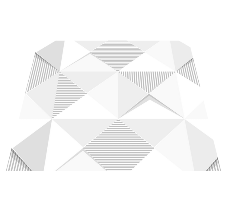 Geometrinen vinyylimatto 3d valkoiset neliöt - Tenstickers