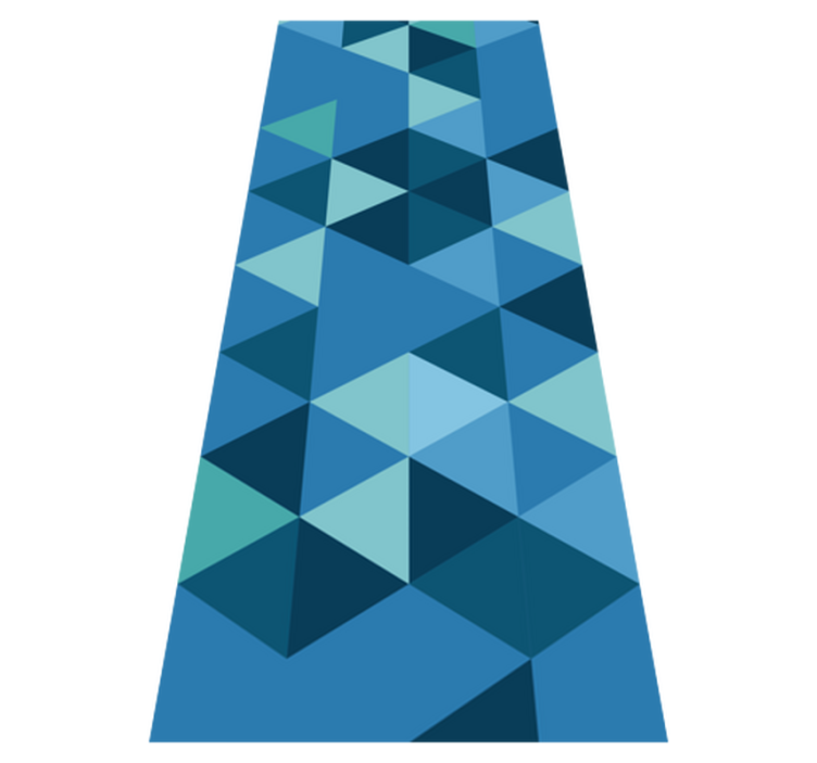 Geometriset neliöt sininen vinyylimatto - Tenstickers