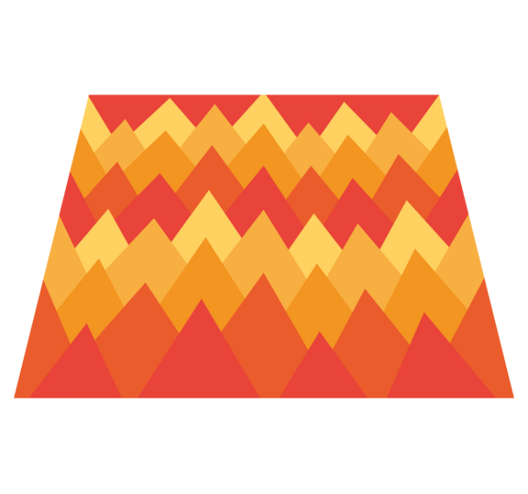 Geometrinen abstrakti vuoristomaisema vinyylimatto - Tenstickers