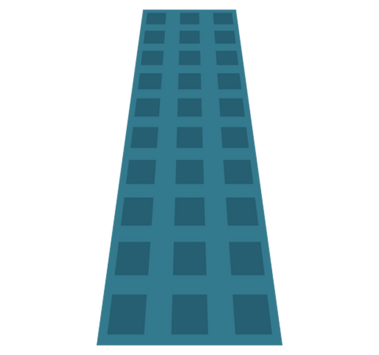 Sininen neliökuvioinen geometrinen vinyylimatto - Tenstickers