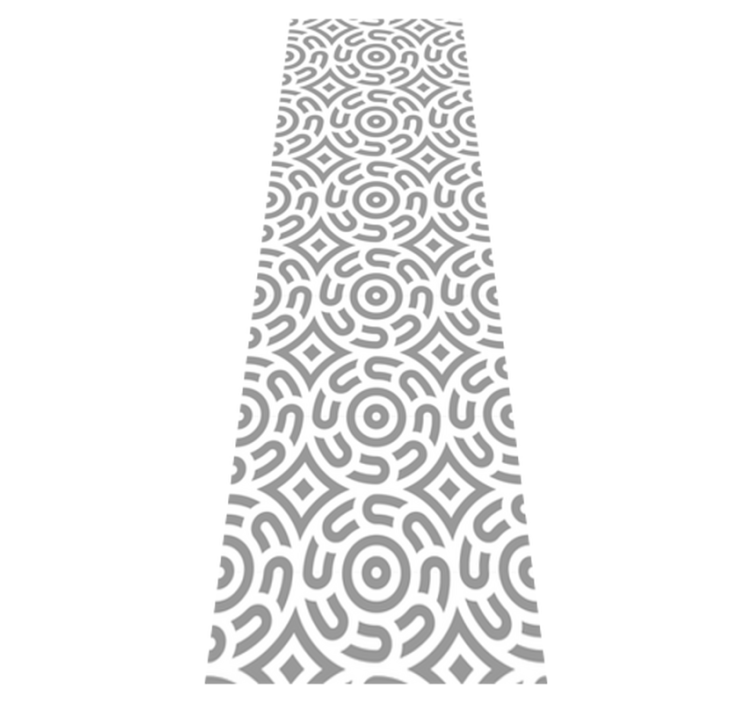 Valkoinen geometrinen kuvio ympyröillä vinyylimatto - Tenstickers