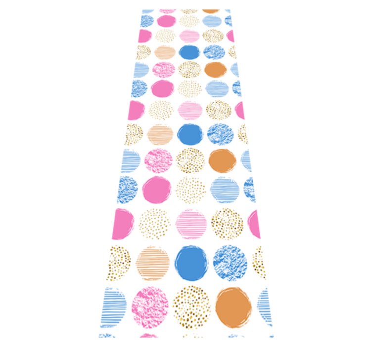 Geometrinen vinyylimatto värikkäillä pisteillä - Tenstickers