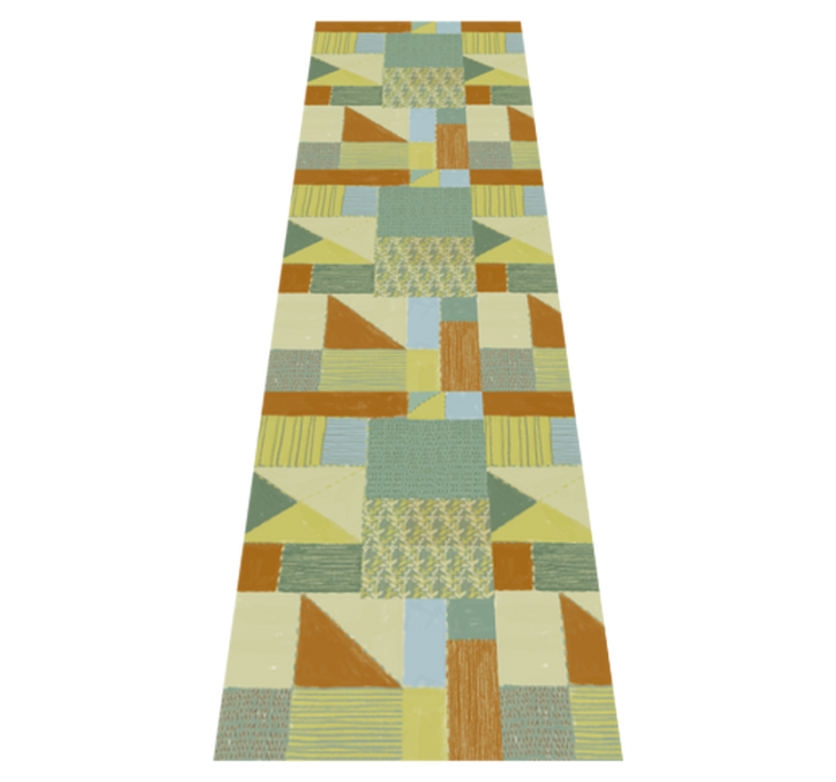 Patchworkvärikäs kolmio geometrinen vinyylimatto - Tenstickers