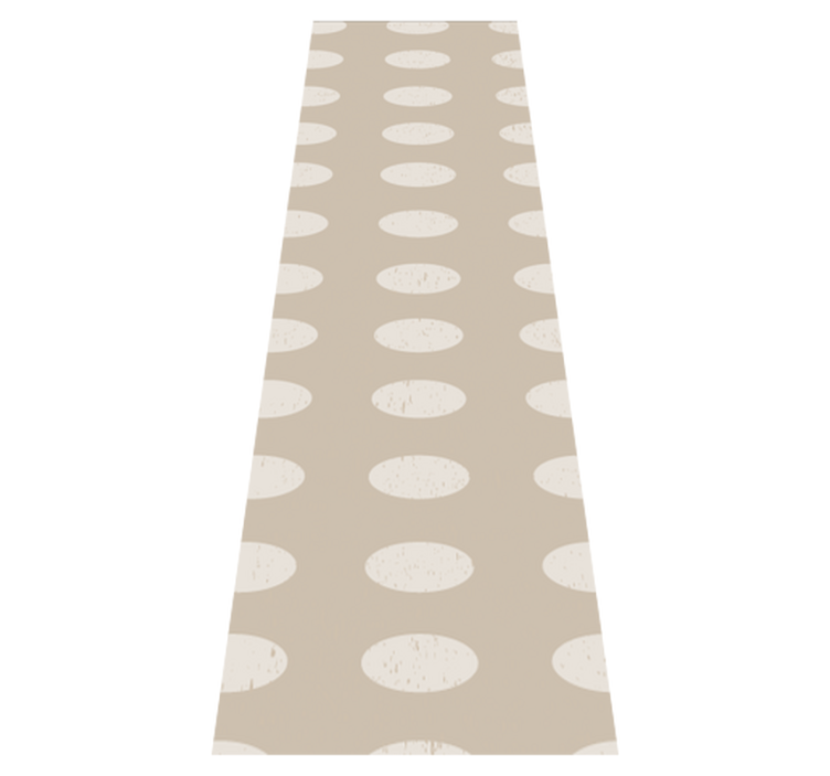 Geometrinen valkoinen ympyräkuvio vinyylimatto - Tenstickers