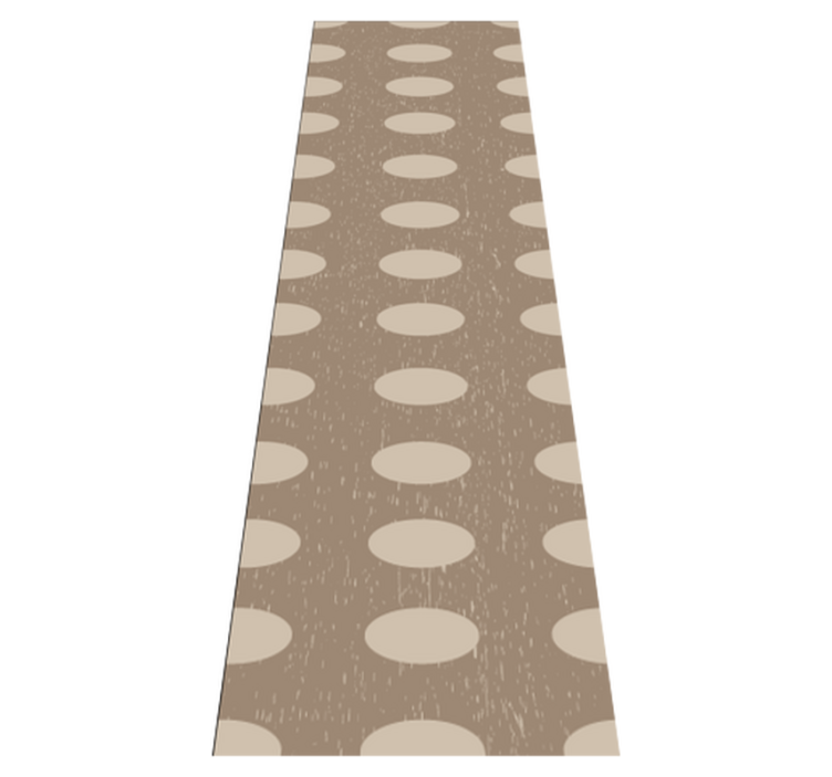 Geometrinen ruskea ympyräkuvio vinyylimatto - Tenstickers