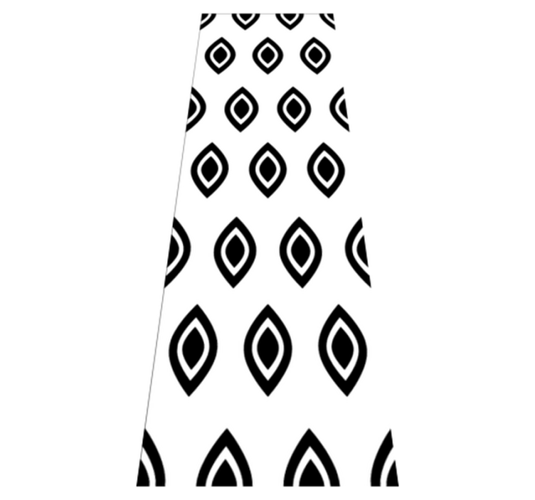 Geometrinen vinyylimatto mustavalkoisilla muodoilla - Tenstickers
