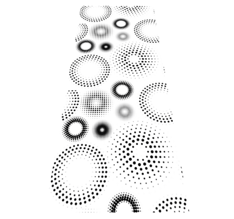 Saumaton pilkkuun geometrinen vinyylimatto - Tenstickers