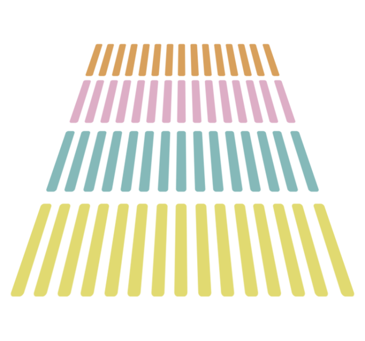 Geometrinen vinyylimatto värikkäillä konfettitarroilla - Tenstickers
