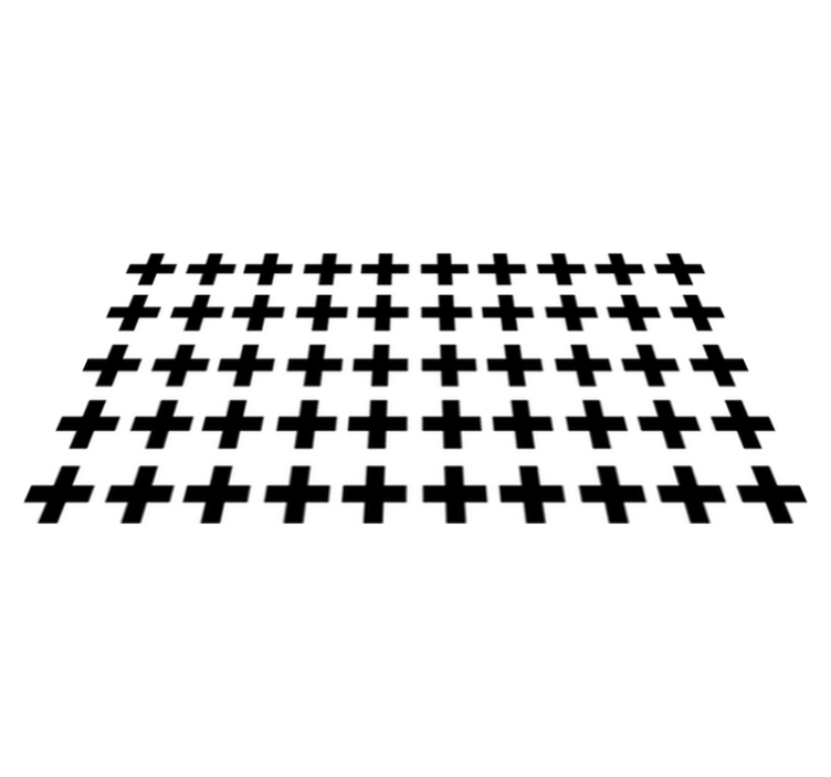Musta ja valkoinen risti geometrinen vinyylimatto - Tenstickers