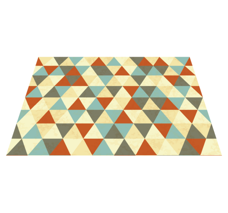Värikkäät kolmio-kuvioiset geometriset vinyylimatot - Tenstickers