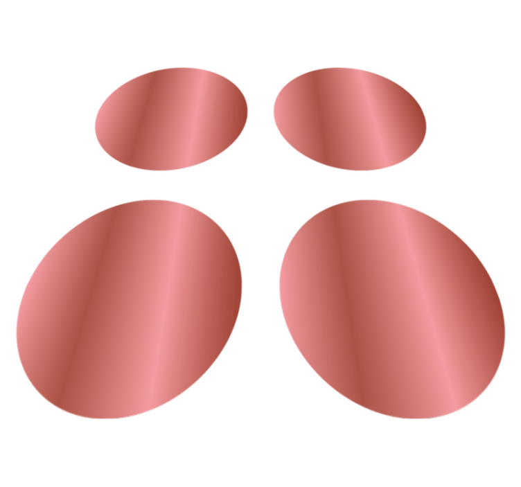 Geometrinen vinyylimatto vaaleanpunakultaisilla pilkuilla - Tenstickers