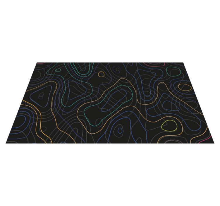 Moniväriset muodot geometrinen vinyylimatto - Tenstickers