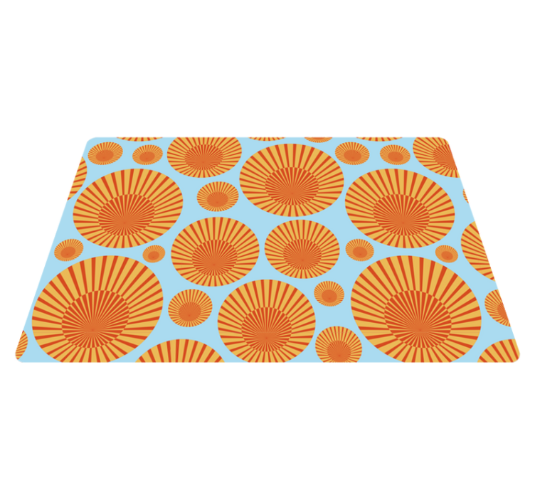 70-luvun auringonpaiste geometrinen vinyylimatto - Tenstickers