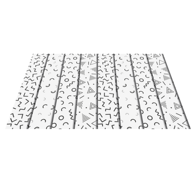 Retrogeometrisetmuodotgeometrinenvinyylimatto - Tenstickers