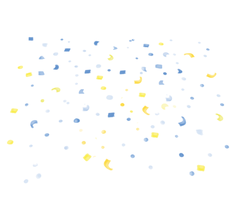 Vesiväri konfetti geometrinen vinyylimatto - Tenstickers