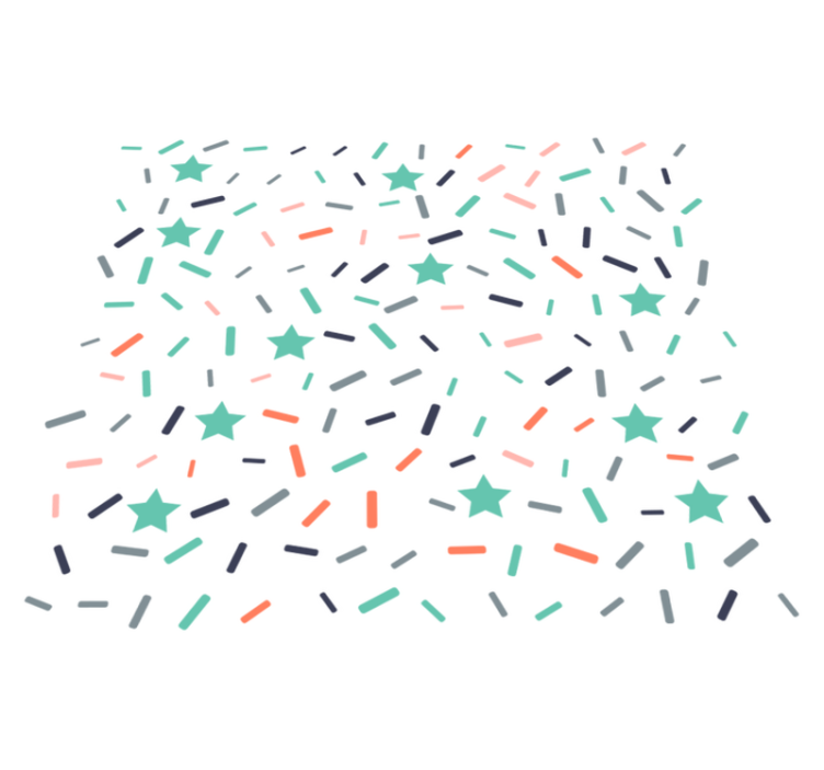 Tähdet ja ripottele konfetti geometrinen vinyylimatto - Tenstickers