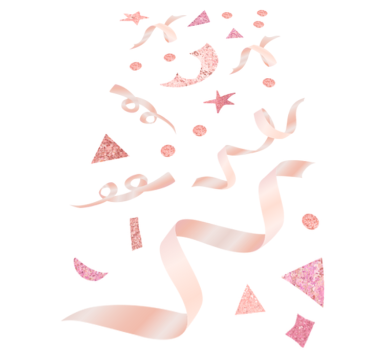 Vaaleanpunainen konfetti geometrinen vinyylimatto - Tenstickers