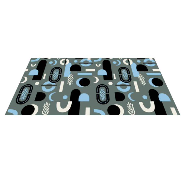 Geometrinen vinyylimatto abstraktilla taustakuviolla - Tenstickers