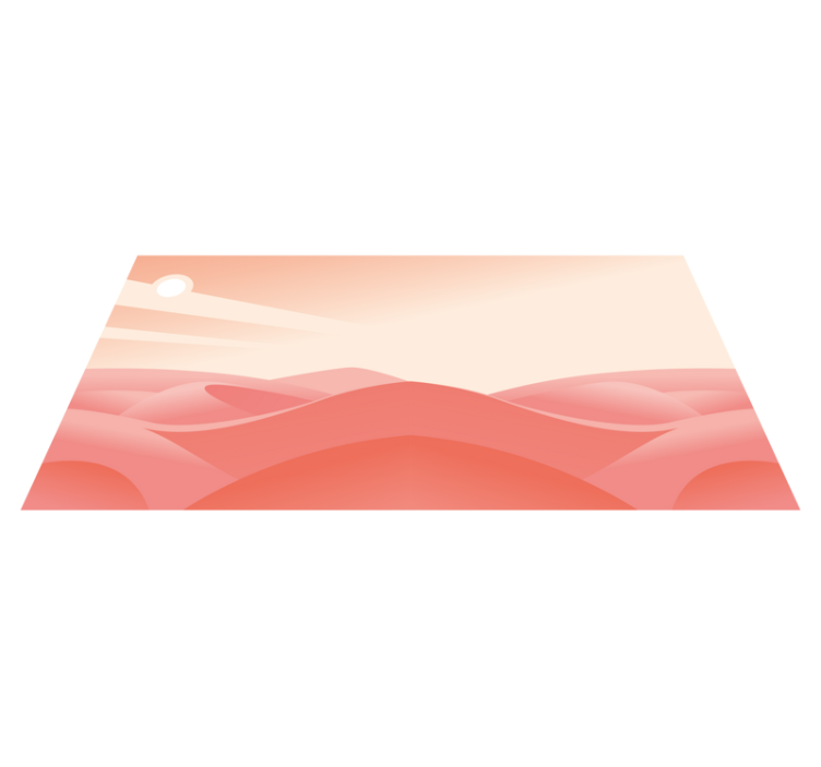 Geometrinen vinyylimatto vaaleanpunainen autiomaa - Tenstickers